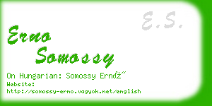 erno somossy business card